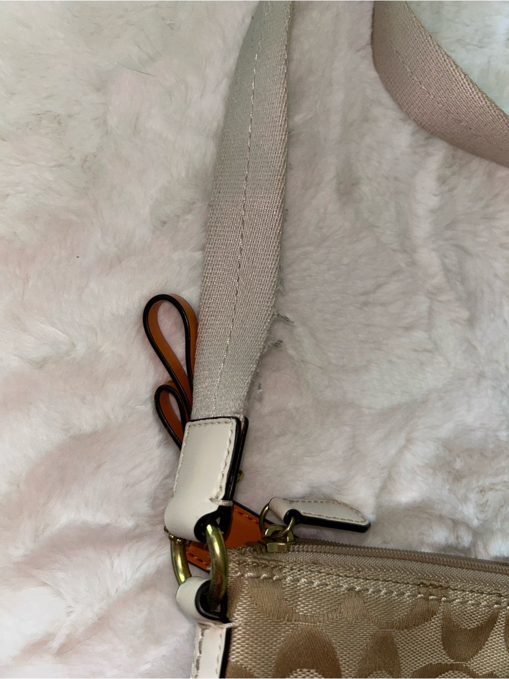Coach Khaki/Chalk Signature Canvas Crossbody with Turn-Lock - Picture 7 of 9